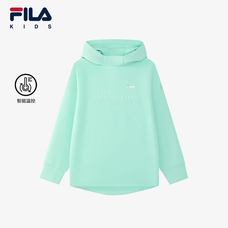 【智能控温】FILA斐乐儿童时尚早秋款大童时尚百搭宽松休闲连帽卫衣