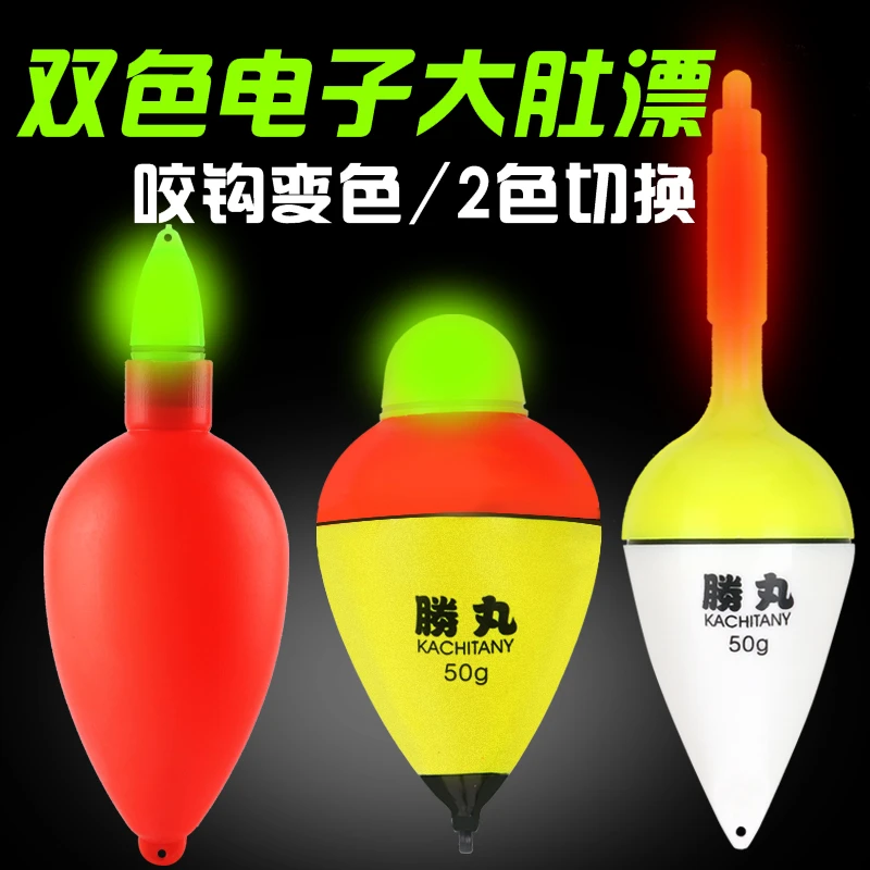 胜丸LED远投电子大肚漂夜光漂海杆鱼漂鲢鳙钓组水怪超亮矶钓漂浮