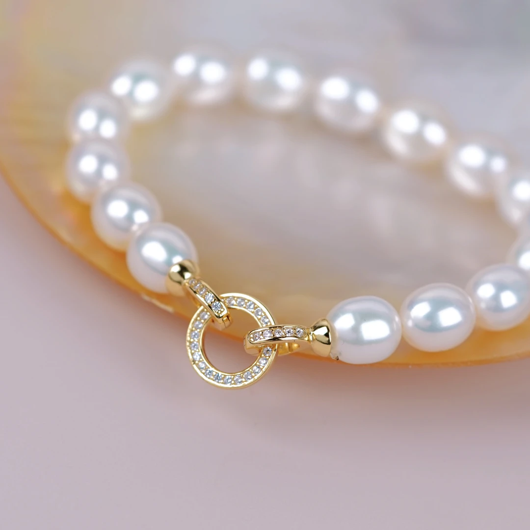 diy手工配件 金色微镶钻项链收尾连接搭扣女时尚扣子百搭时尚