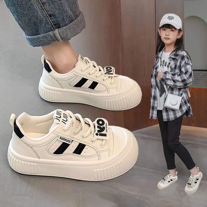 【春秋新款】童鞋儿童运动鞋女童鞋子2025中大童时尚小白鞋透气板鞋