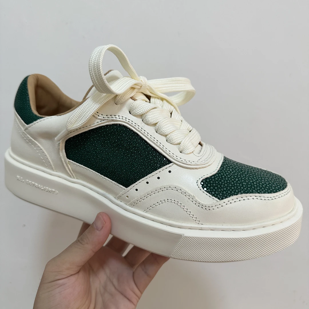 珍珠鱼皮男鞋运动鞋百搭休闲鞋潮鞋