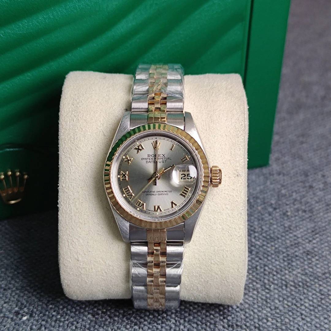 99新 Rolex/劳力士 奢侈品/日志69173水泥灰罗马刻度26mm全原单表