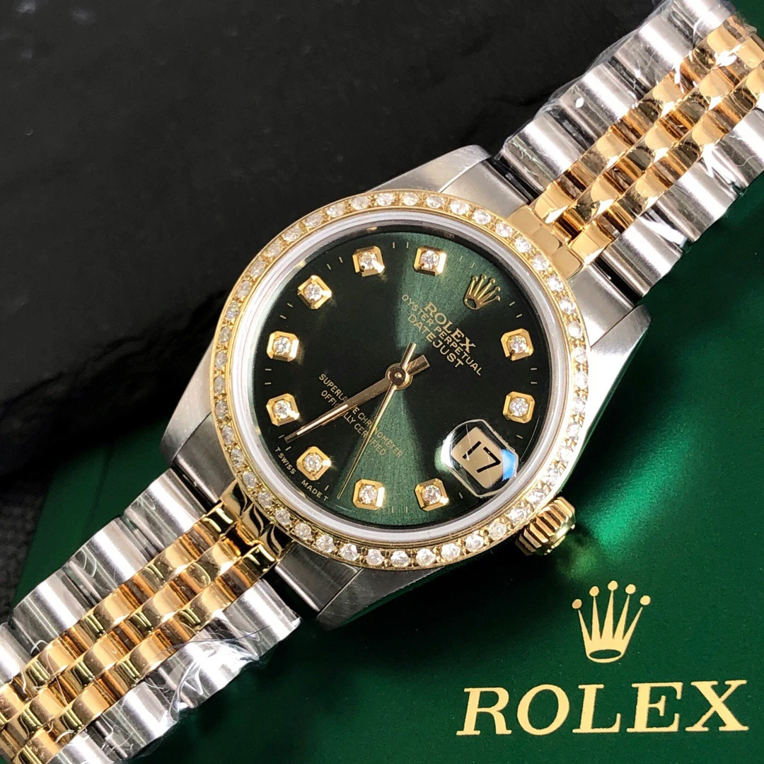 99新 Rolex/劳力士 奢侈品/日志橄榄绿盘36mm后钻单表