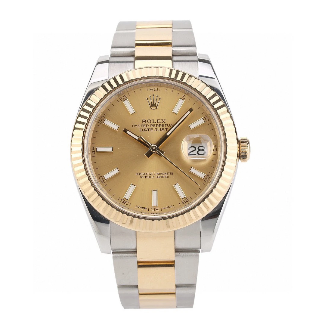 99新 Rolex/劳力士 奢侈品/日志116333间金条刻41mm单表