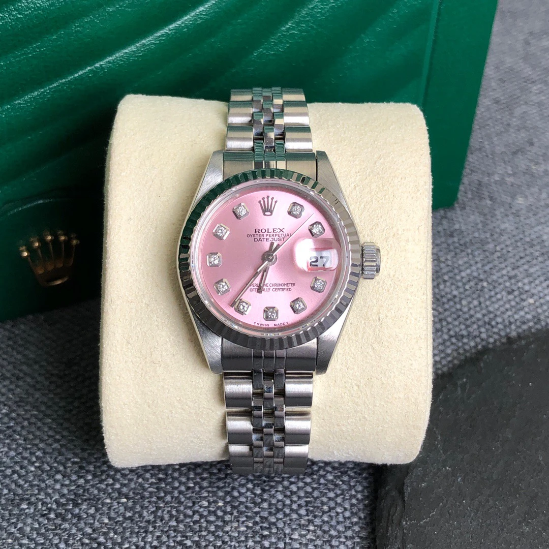 99新 Rolex/劳力士  奢侈品/日志69174粉盘26mm后钻单表