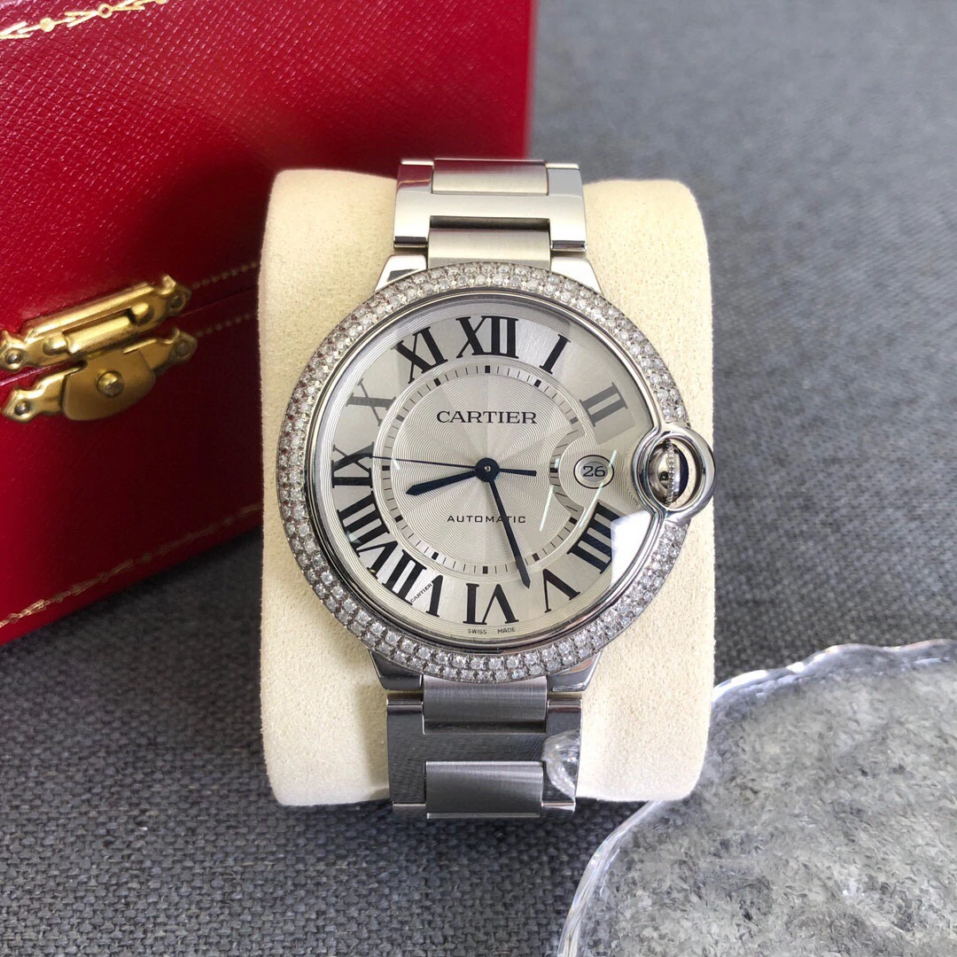 99新 Cartier/卡地亚 奢侈品/蓝气球罗马白面42mm单表后钻