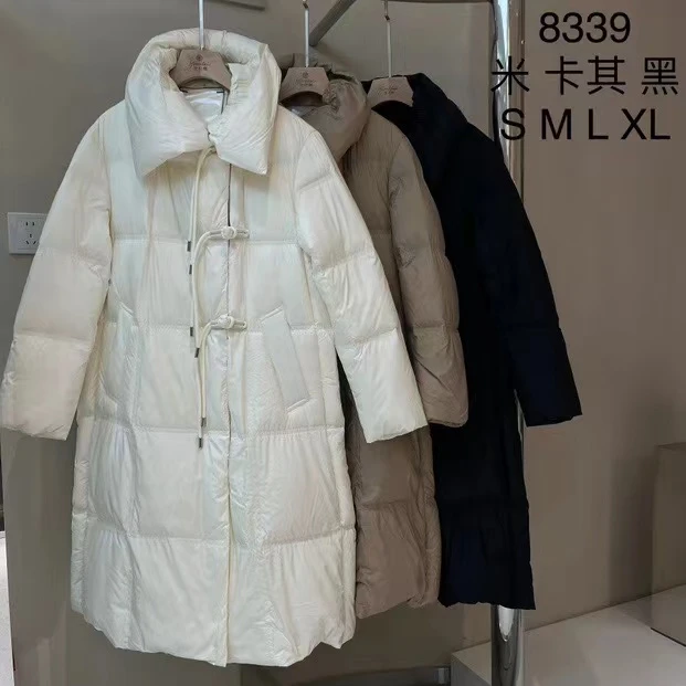 【琪琪】2024冬季新款时尚休闲长款女连帽优雅鹅绒服258339