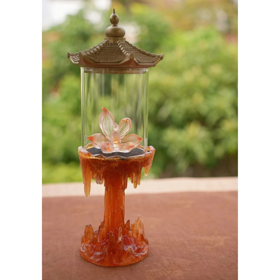 【梵净·山】心缘堂琉璃香插香器烛台倒流香香座禅意