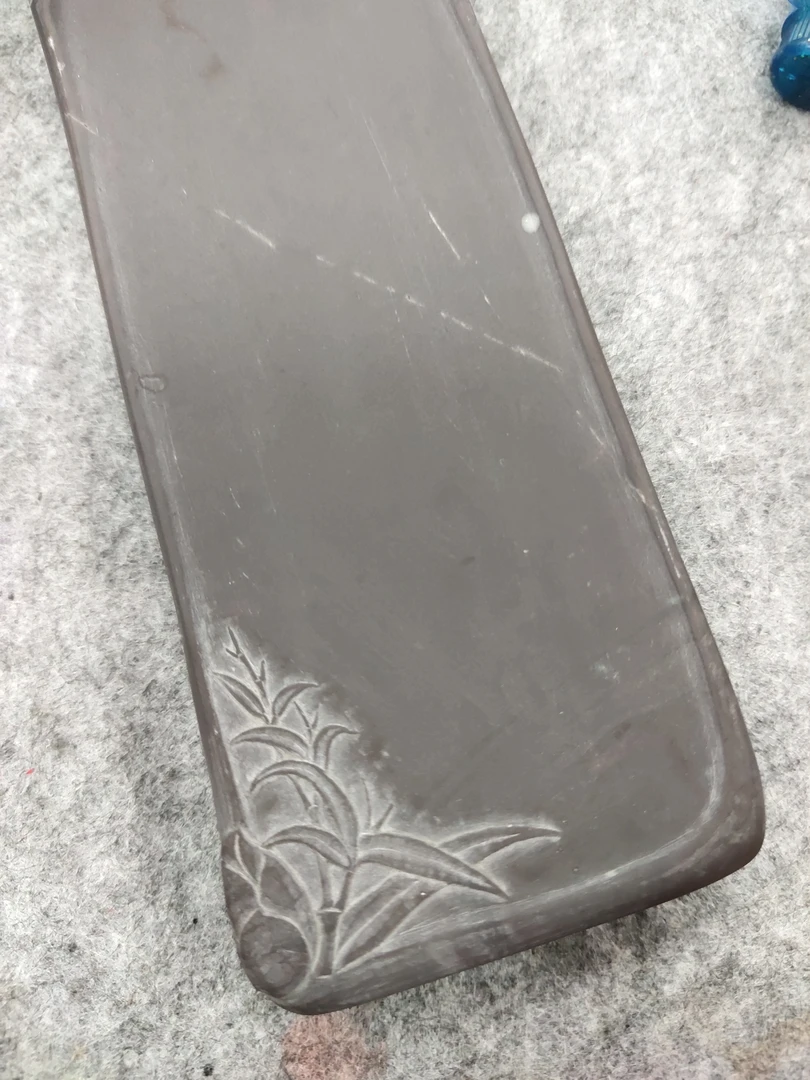 端砚，坑仔岩，石质细腻润滑，青花玫瑰紫等