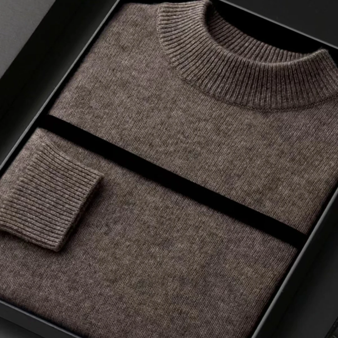 151-200中老年男装毛衣针织衫男士长袖时尚休闲半高领加厚保暖