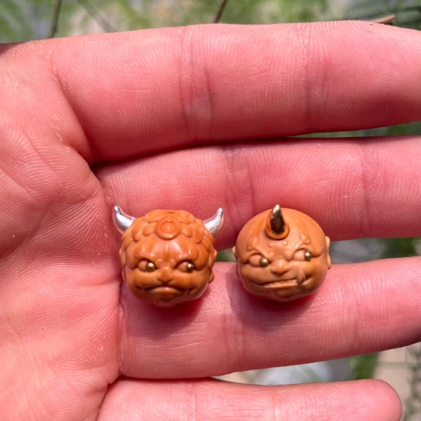 精品猴头金角大王银角大王单粒吊坠