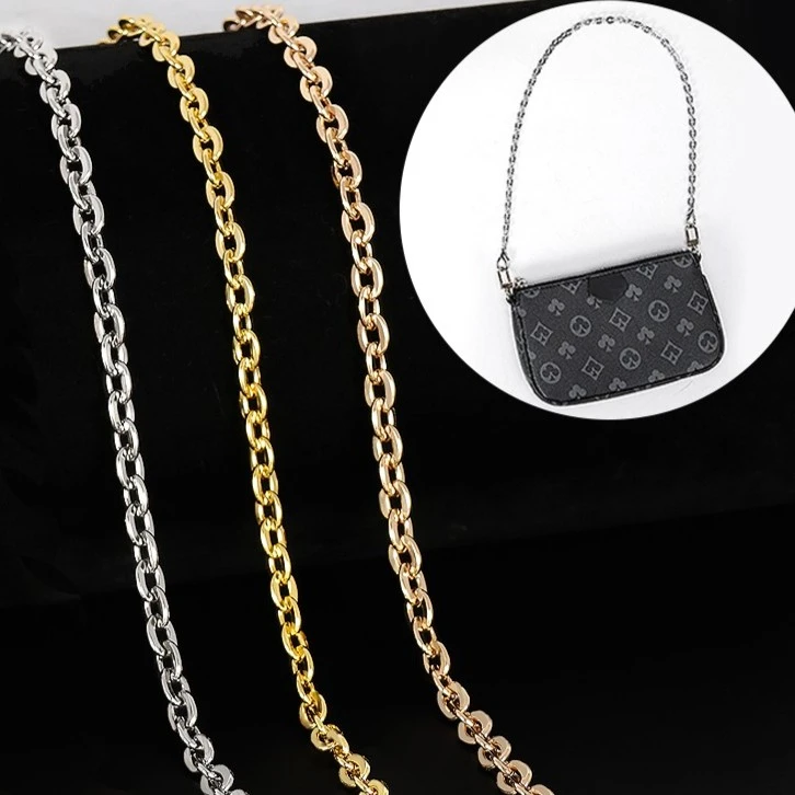 三合一原版金属链斜挎麻将包链高档包包链条配件细肩带单买不掉色