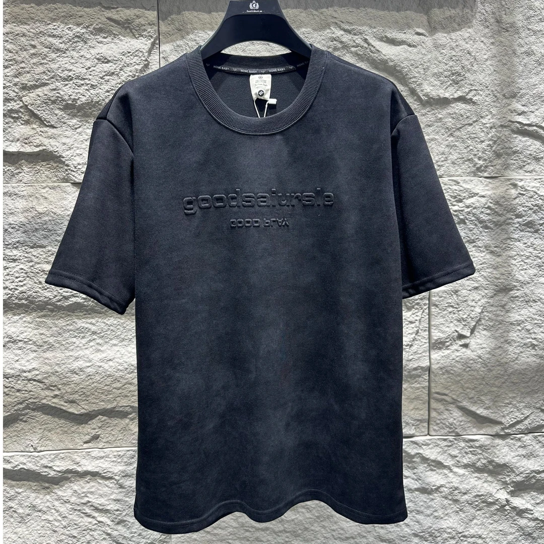 180-300斤大码男士加肥加大秋冬季加厚水洗炒色钢印字母短袖918#