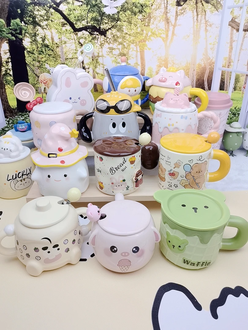 【陶瓷马克杯】主播代拆陶瓷马克杯创意设计可爱咖啡杯饮品杯早餐杯