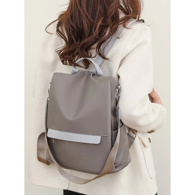 小米有品大容量书包牛津帆布双肩包女2023新款潮时尚潮百搭旅行小