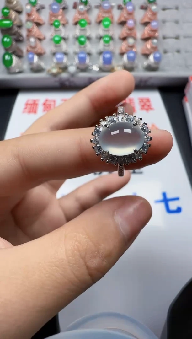 【闪购商品】翡翠戒指银S925镶嵌3019