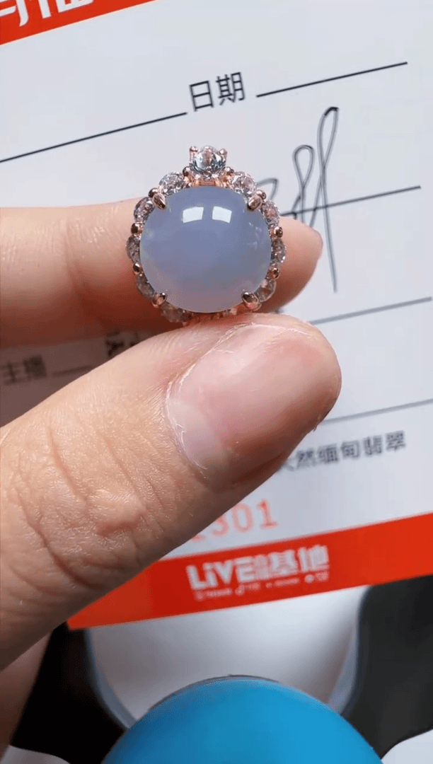 【闪购商品】翡翠戒指银S925镶嵌1301