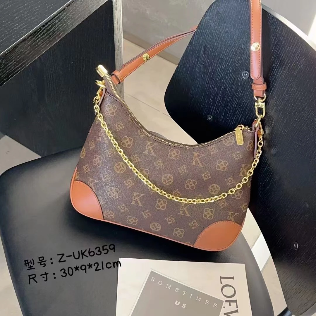 UK2024新品牛角包气质轻奢时尚百搭女士复古经典单肩洋气小众潮流