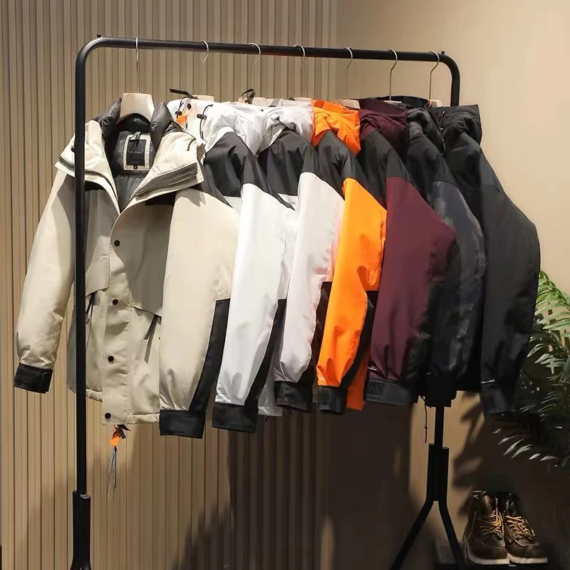 小北北抗寒经典款 保暖加厚 防风防水 情侣撞色连帽冲锋衣 羽绒服