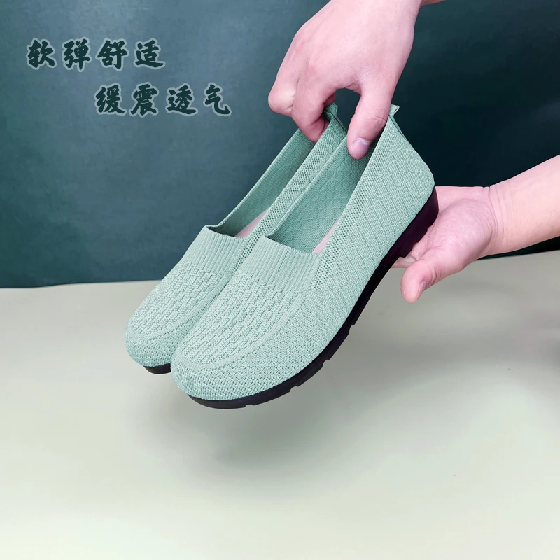 夏季老年妈妈鞋网鞋透气网面飞织鞋老北京布鞋女老年人老年人棉鞋