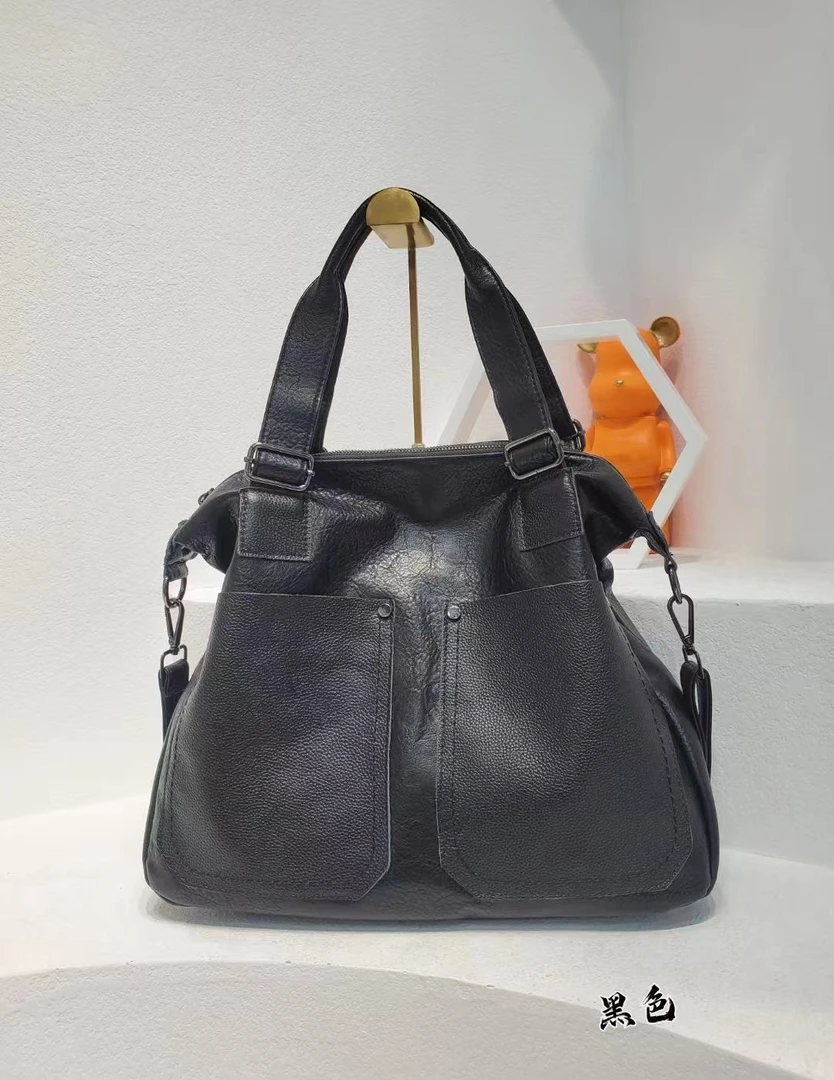 秋冬大容量手提单肩斜挎包通勤上班托特女包6291