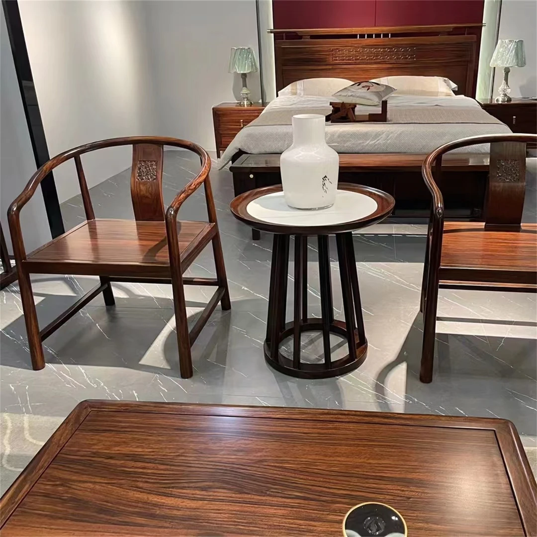 新中式实木圈椅阳台书房休闲椅