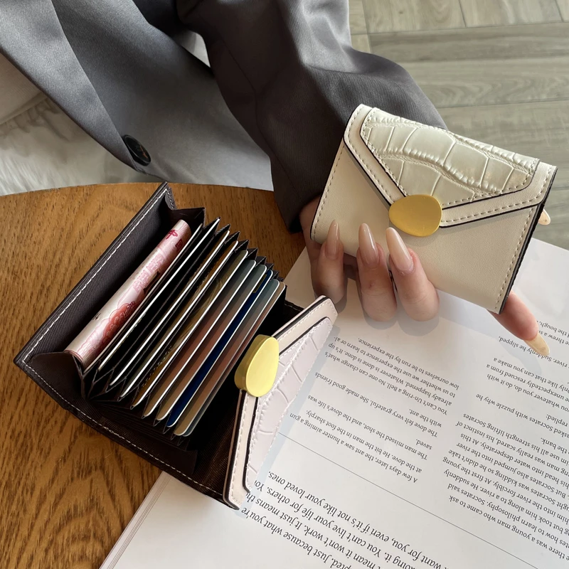 多卡位小卡包女士2025新款银行卡收纳包真皮高级感放卡的风琴高级