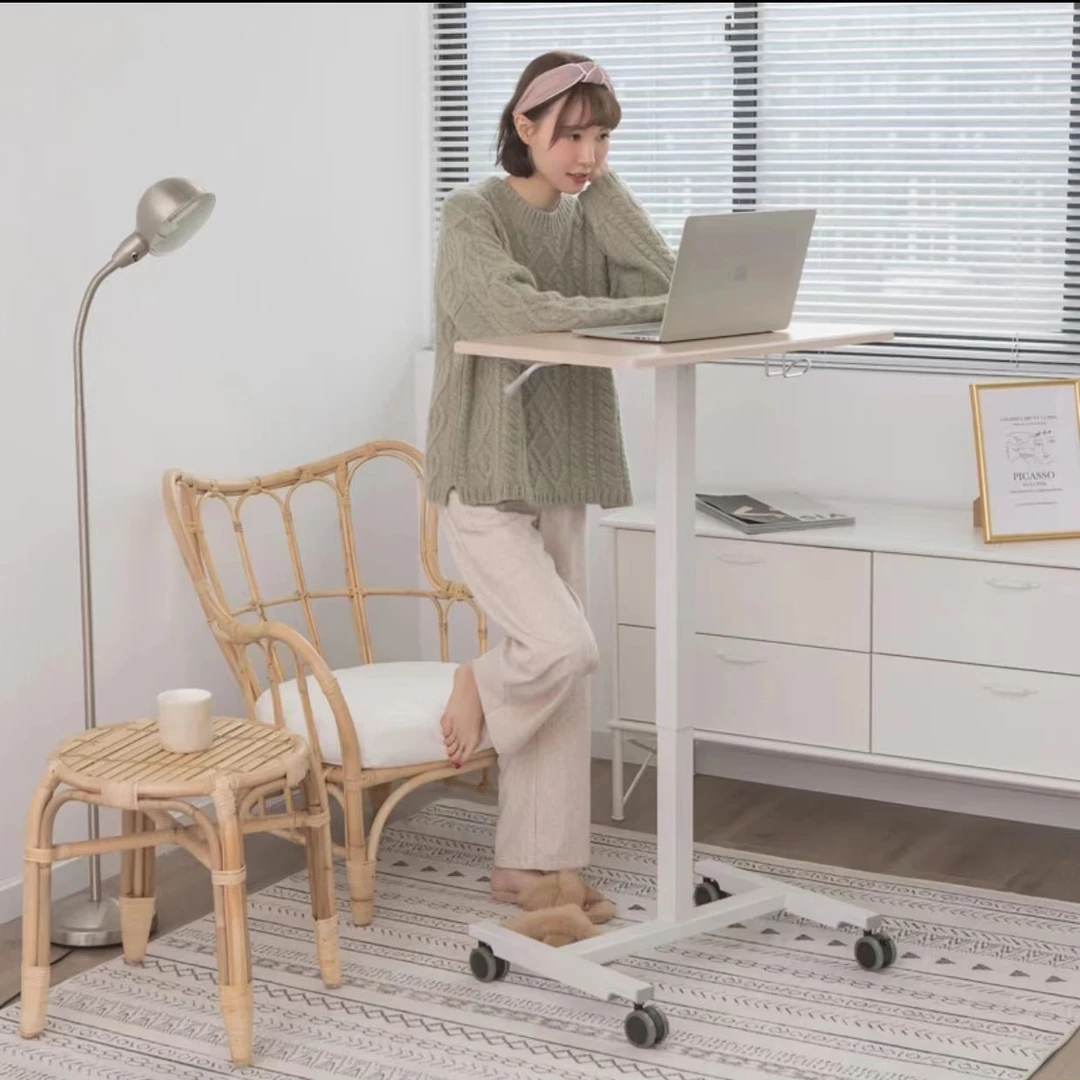 外贸尾单移动式便利升降桌