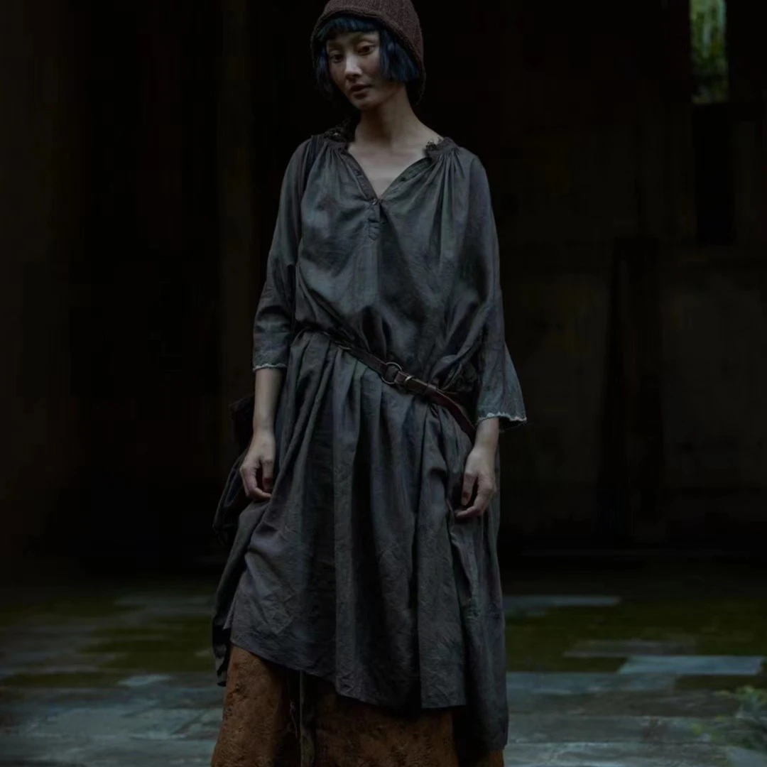 ZUO AN MI XIANG/左岸迷香太阳店左岸迷香植物染连衣裙