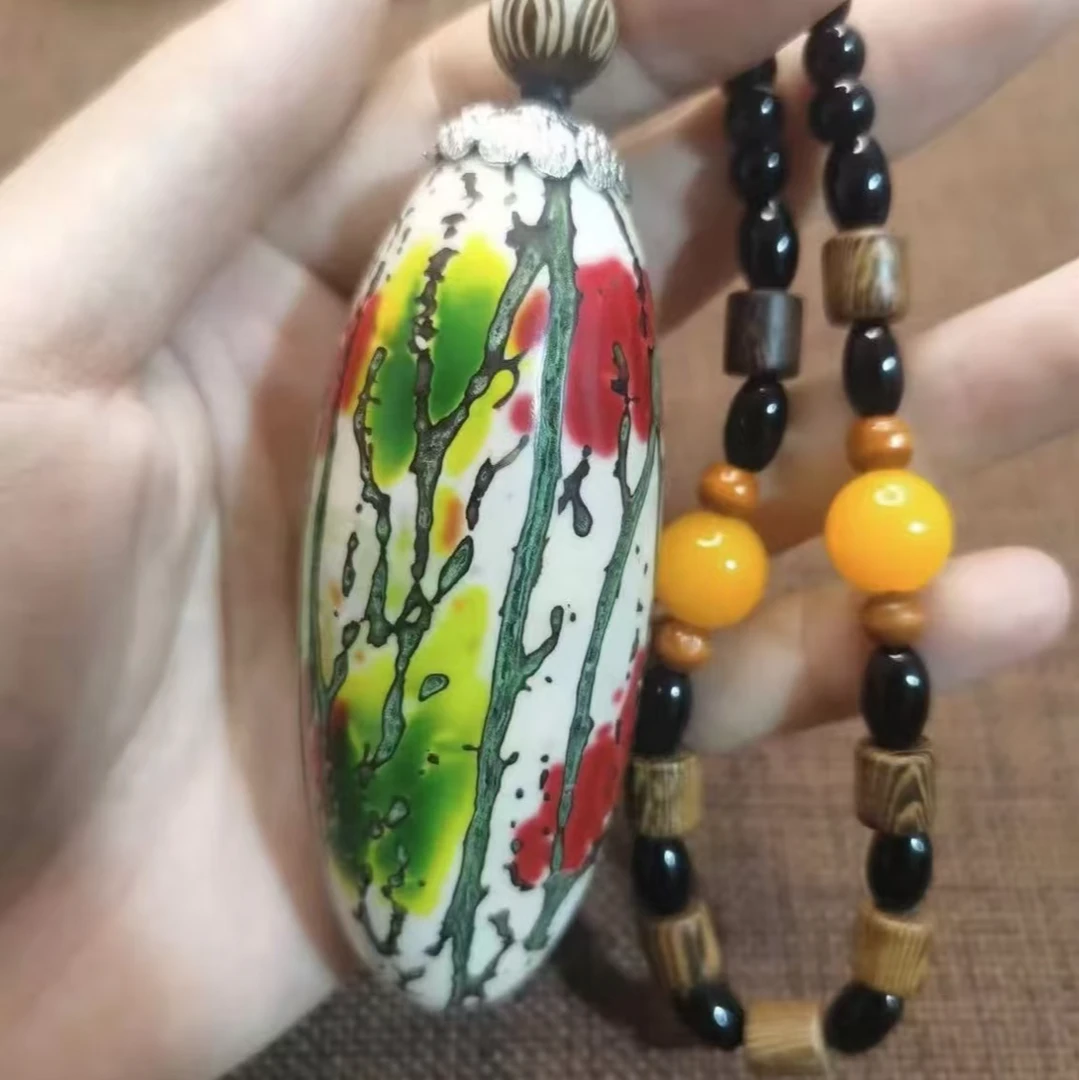 【三彩福禄寿果】手把件挂件【开果不退】手工创意素款工艺