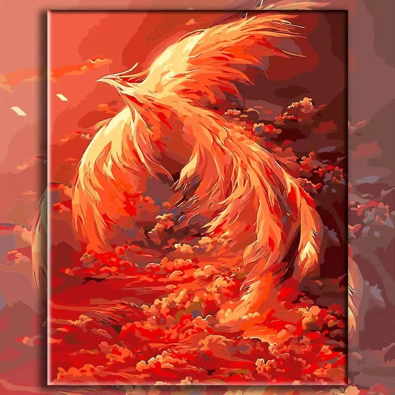 diy中国风数字油画填充画手工画风景画客厅装饰油画手绘适合