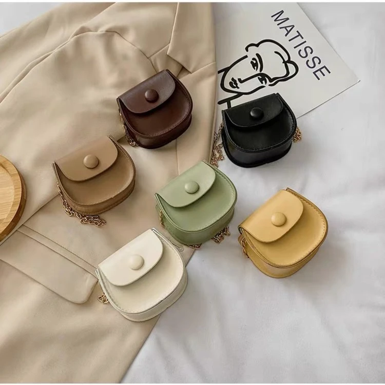 【小朋友手掌大】迷你小包包2024新款链条马鞍包复古小众女宝包包