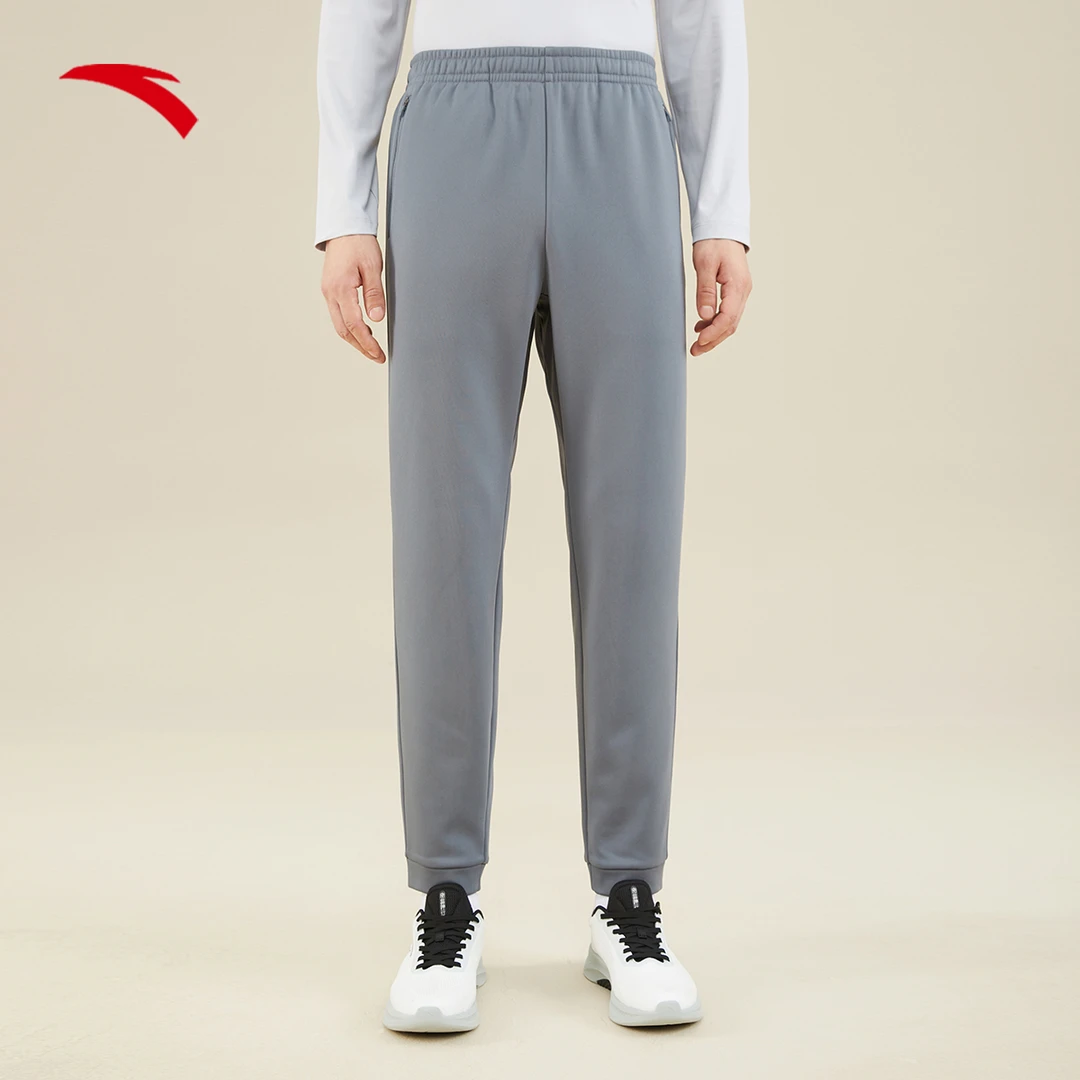 安踏厚绒长裤丨加绒针织长裤保暖束脚跑步运动裤子男裤952345303