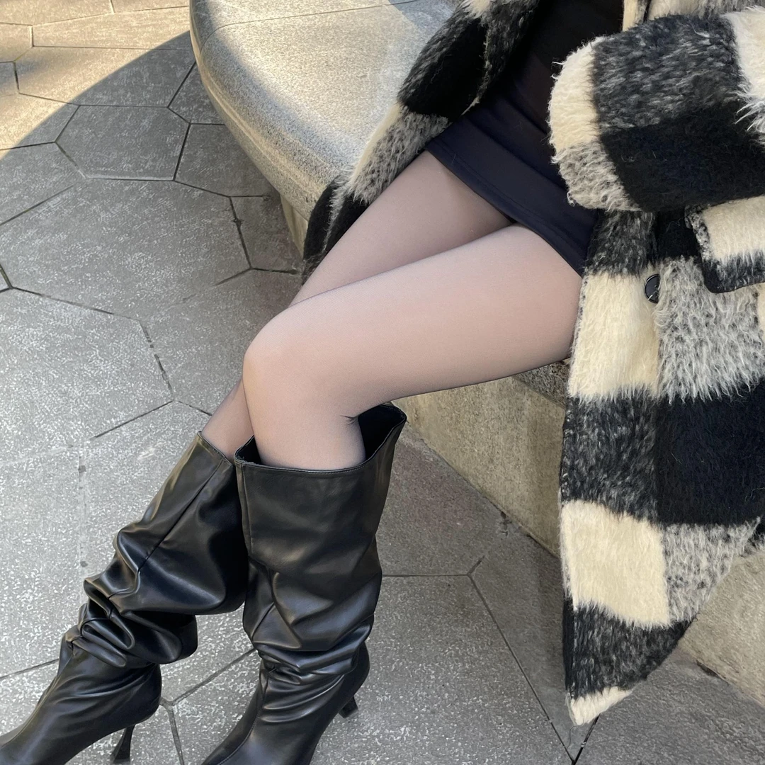 【2024新款】包芯丝空气黑超薄丝袜 超薄款光腿神器套外层连裤袜