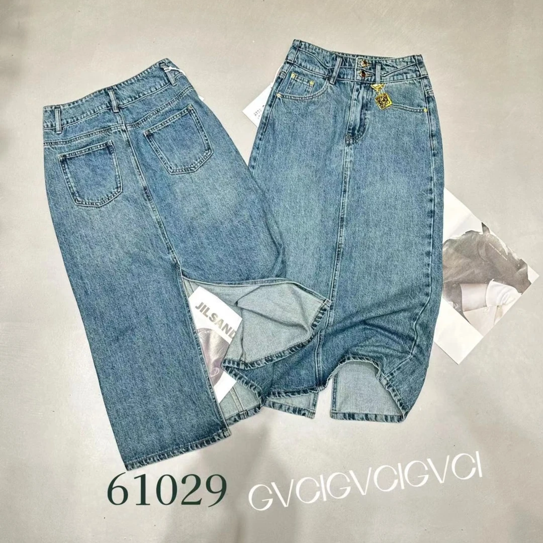 莹姐欧货春款百搭牛仔裙 61029