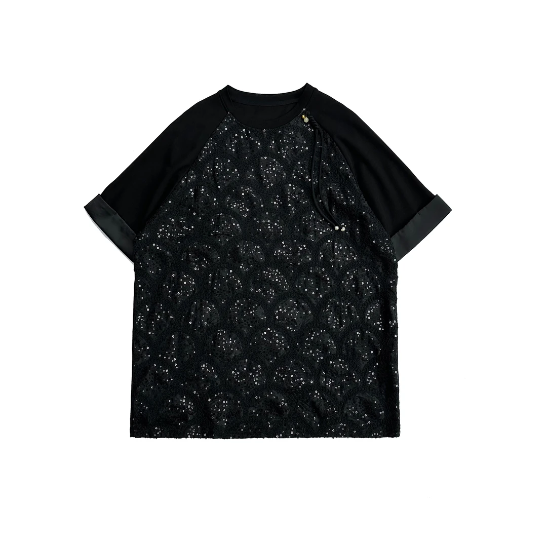 莹莹欧货【人鱼姬短袖】时尚休闲百搭夏季潮流设计师国风春夏T恤