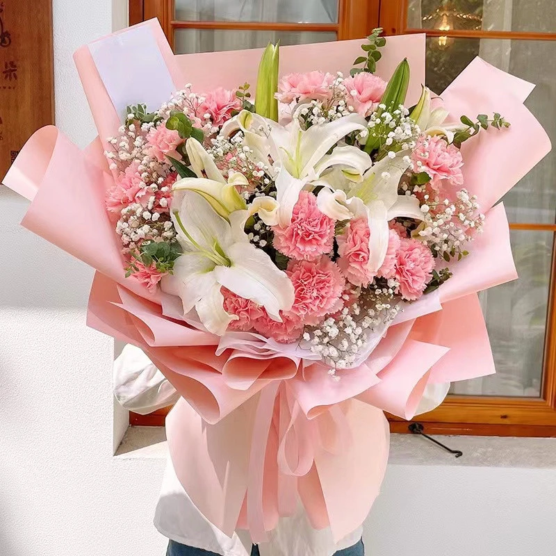 同城配送妈妈母亲节康乃馨百合鲜花速递安徽滁州明光市全椒定远县