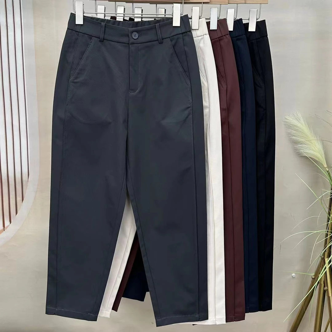 《YZ定制》秋季新品高腰抗皱显示休闲九分裤时尚香蕉裤修身显示YR66