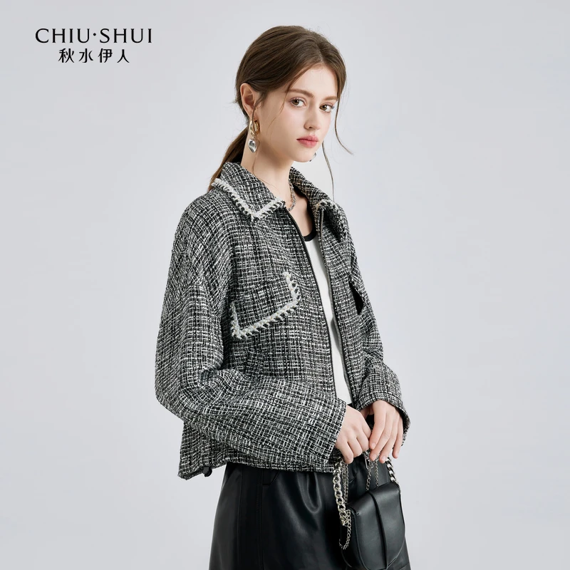 【直播】秋水伊人气质翻领外套休闲夹克624101B073121