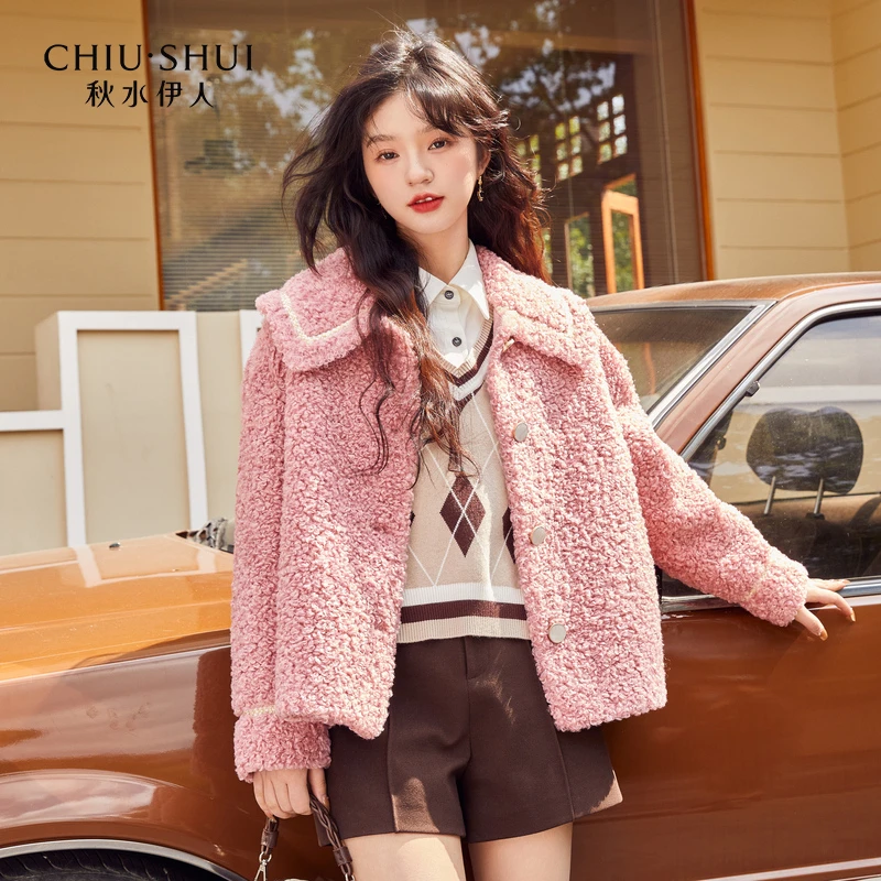 【品牌折扣】秋水伊人仿皮草外套毛绒上衣622410M267727