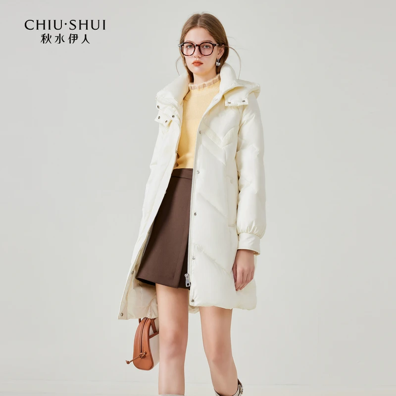 【直播】秋水伊人中长款羽绒服冬季女宽松薄款羽绒服女2024新款爆款