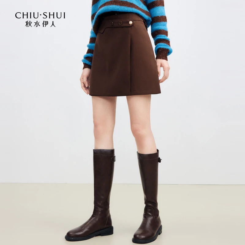 【程总】秋水伊人收腰半身裙女春夏复古雪纺不规则搭配裙子0065