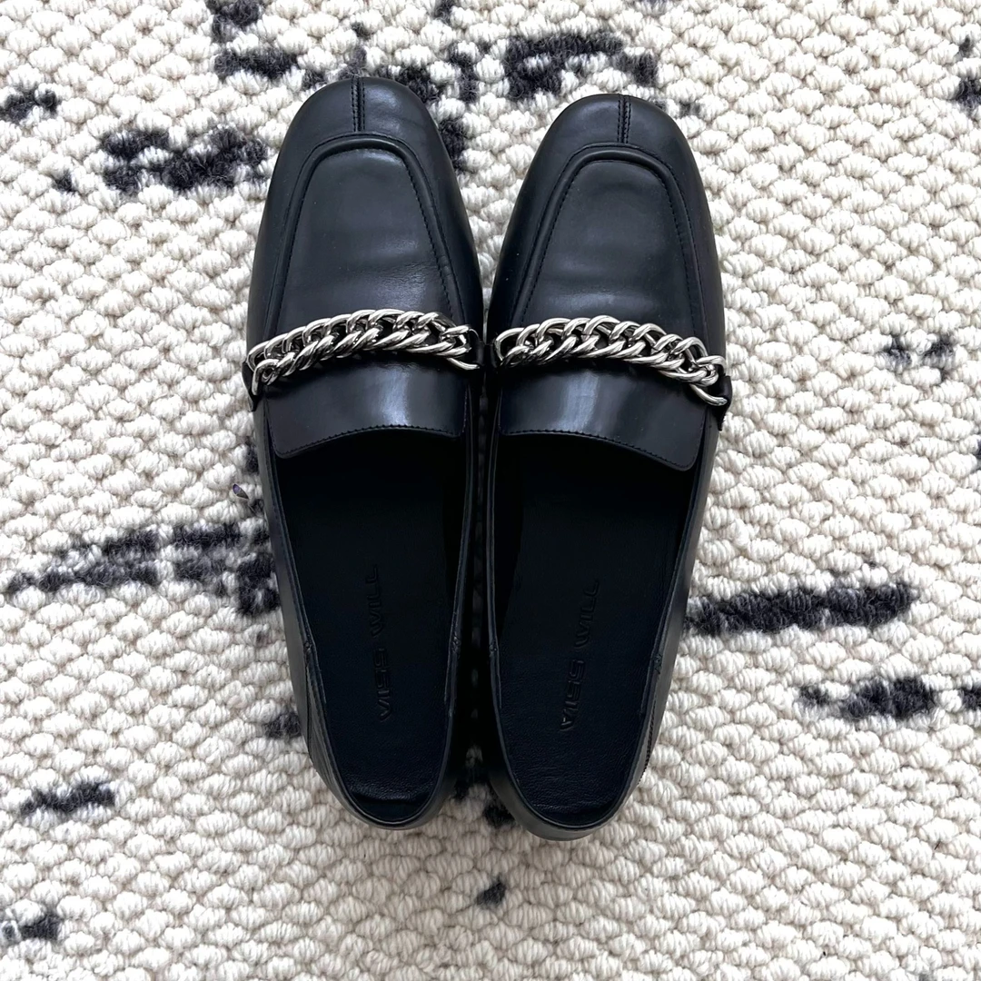 LIY法式法式银链乐福鞋