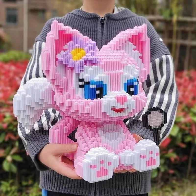 放大镜玲娜贝儿颗粒积木儿童益智玩具拼搭锻炼专注力动手动脑能力