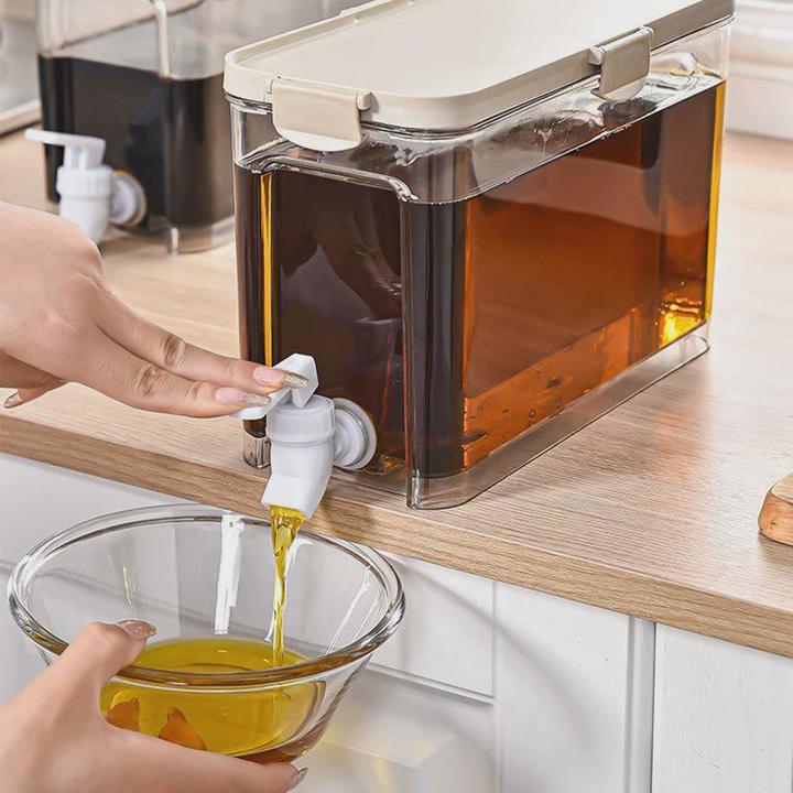 酱油生抽食醋香油自助餐厅商家用带龙头冰箱果汁酒饮料茶桶冷水壶