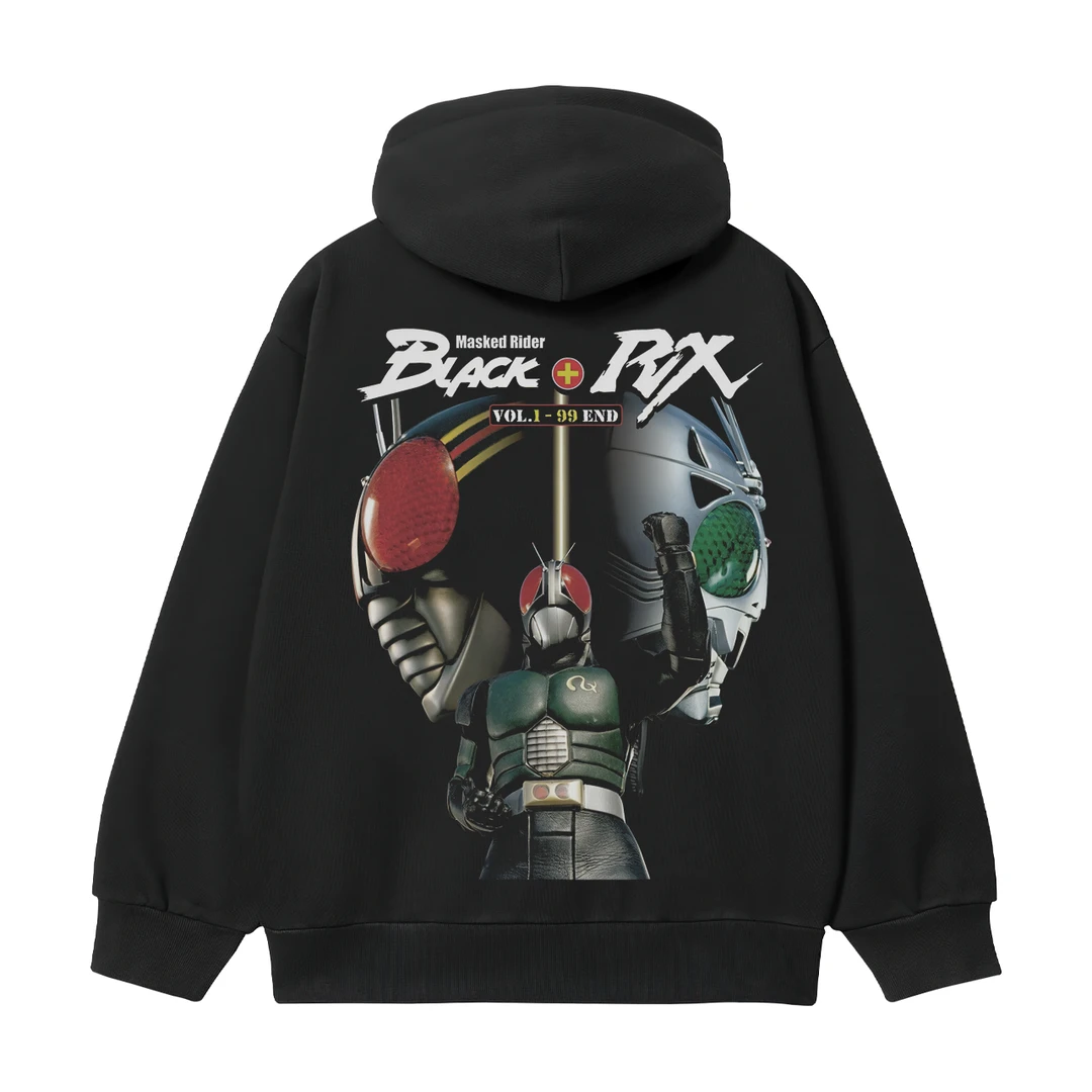 骑士RX加绒卫衣重磅美式复古宽松休闲百搭情侣原创秋冬连帽衫