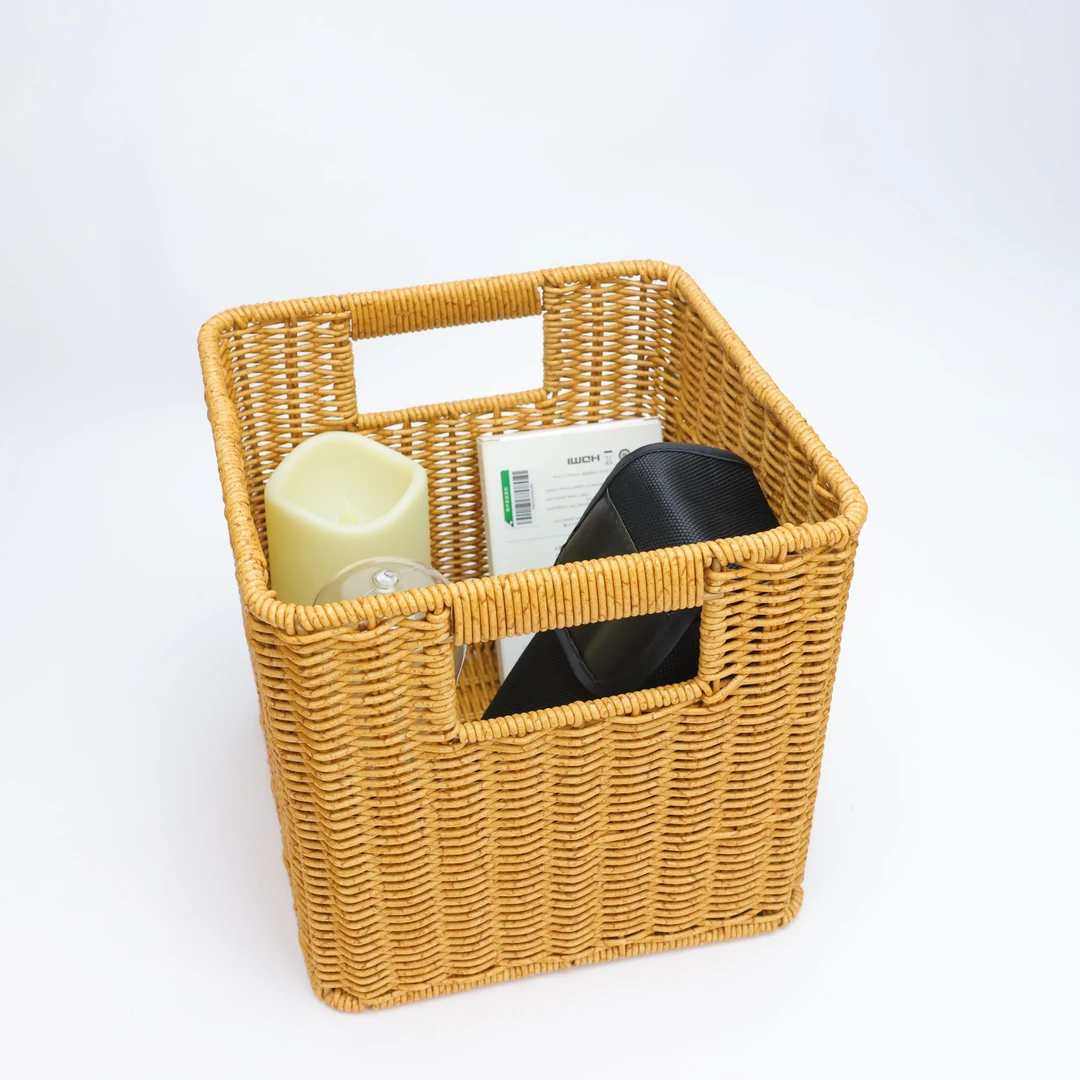 客厅家用简约浴室办公正方形收纳筐（29x29x29cm）