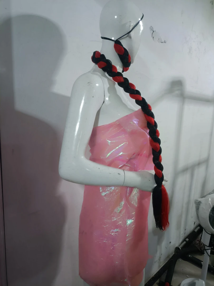 直播道具辫子藏舞假辫子秧歌舞头饰广场舞道具大辫子彩色麻花辫