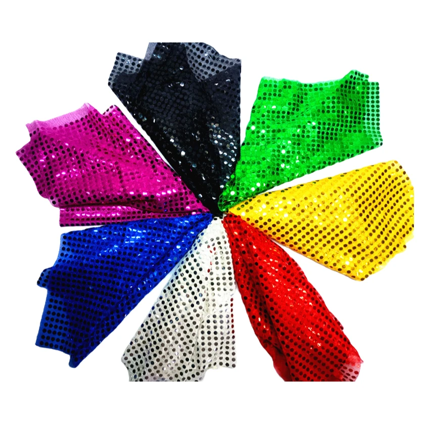 秧歌舞手绢带亮片闪亮方巾头巾48厘米正方形广场舞蹈道具演出手帕