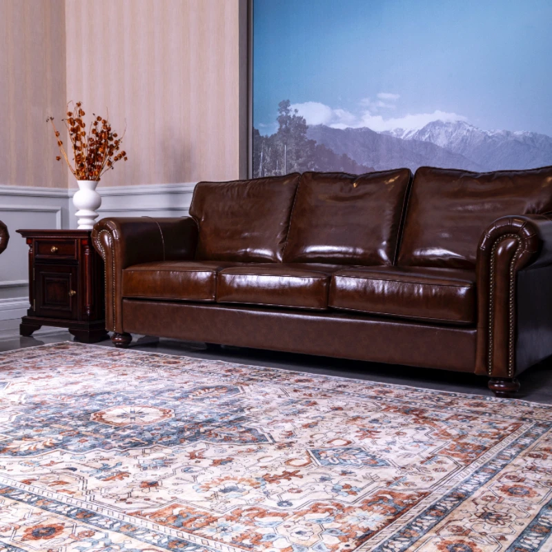 乐漾美式地毯地垫宠物垫高端波斯客厅地毯卧室垫子入户门床边地毯